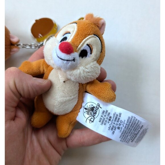 Disney Parks Chip n Dale Keychain Plush Set Acorn Charms Bag Clip - Picture 3 of 7